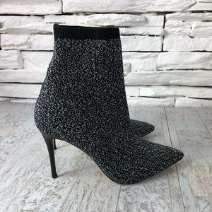 something navy sock booties